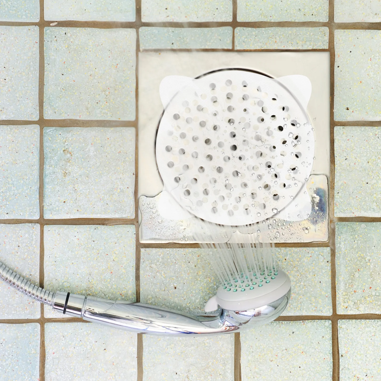 

50pcs Floor Drain Stickers Disposable Hair Filter Sticker For Sink Toilet Drain Hole Anti-Blocking Mesh Fine Filter No Clean