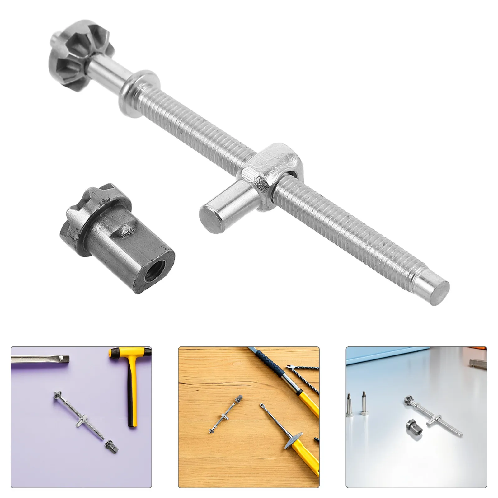 

10Sets Chainsaw Chain Tensioner Adjuster Screw Metal Replacement Kit Precise Adjustment Tensioner Bolt for Easy Repair