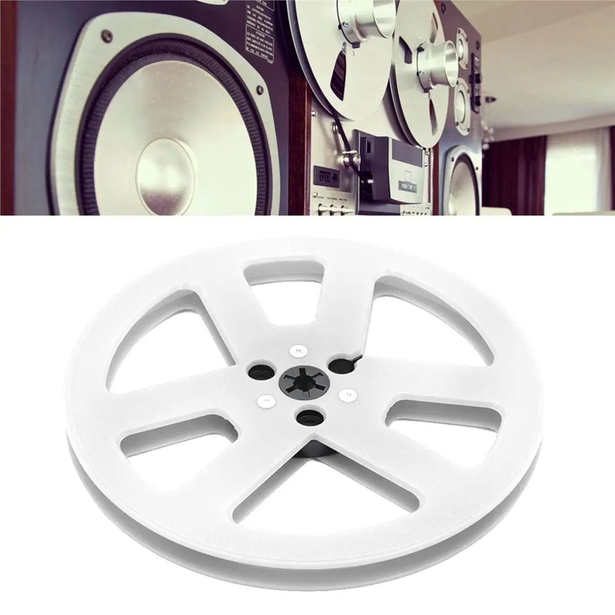 Y60A NEW-1/4 7 Inch Empty Take Up Reel to Reel Hub for TEAC/ReVox Studer Reel-to-Reel Recorders Accessory White