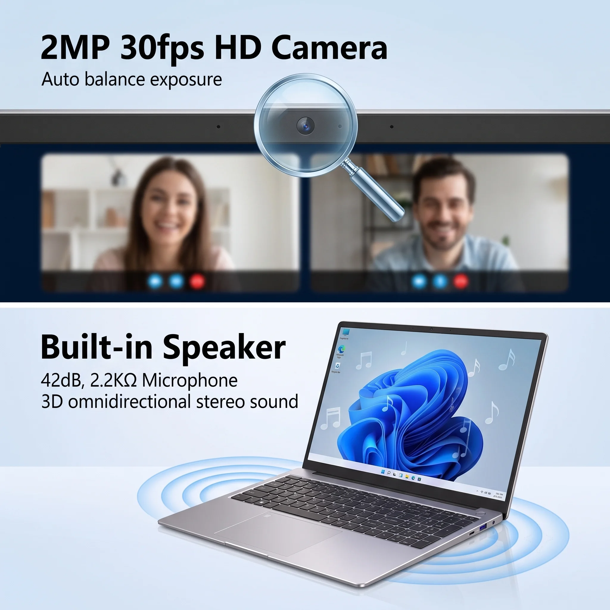 Fotografia 7: Novo Laptop para Jogos de 18,5 polegadas com Processadores Intel Core i5, 16GB de RAM, SSD de 2TB, Bateria de 10000mAh, Teclado Retroiluminado, Leitor de Impressão Digital, Computador para Negócios e Estudos.