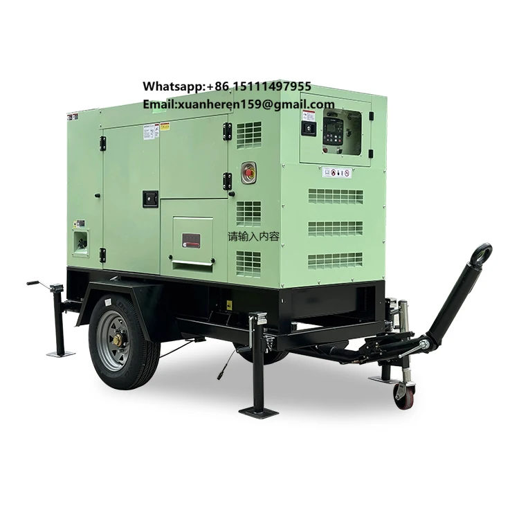 Single Phase 60 Hz Powered by Cummins 20Kw 40Kw 50Kw Gruppo Elettrogeno Mobile Portable Diesel Generator 30 Kw