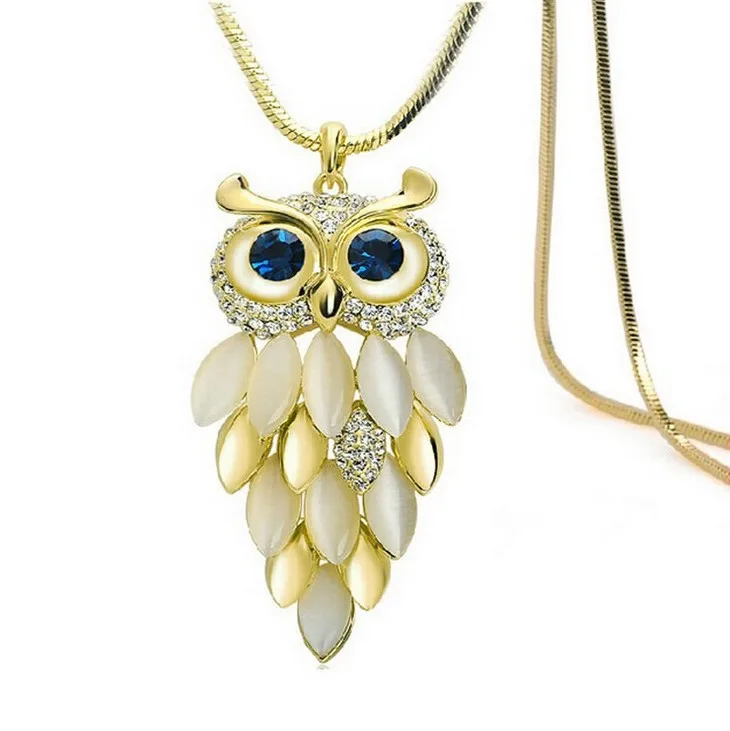 New Fashion Owl pendant Long Necklace  Chains Fashion Necklaces & Pendants women Party & birthday Gift Jewelry N1084