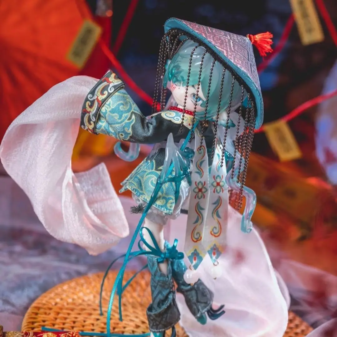 متوفر في المخزون صندوق بيني الأصلي X تمثال أنيمي الحفلة الخضراء ألعاب عصرية حلي سطح المكتب الجماعية دمية لطيفة هدية الهالوين