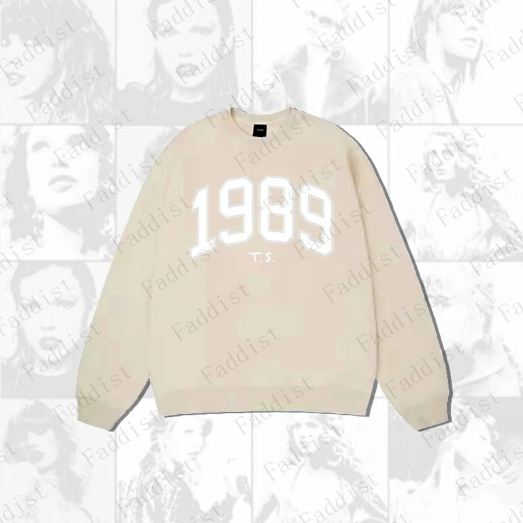 Kpop T.s 1989 2023TAIL THE Era Tour Loose Cartoon O-neck Cardigan Long Sleeved Pullover Coat Cotton Y2K Oversize Cute Sweatshirt