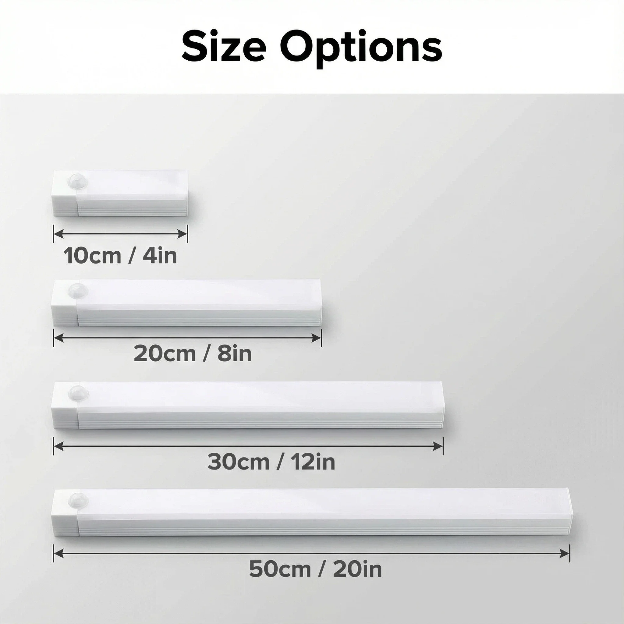 LED Under Cabinet Lamp Dimmable Rechargeable Night Light Stairs Closet Room Aisle Tube Bar Detector Bulb
