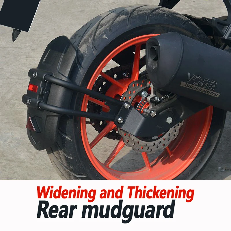 

For Loncin VOGE 625R 625 R mudguard modification extend the front and rear mudguards by 24cm mudguard tiles and water deflector