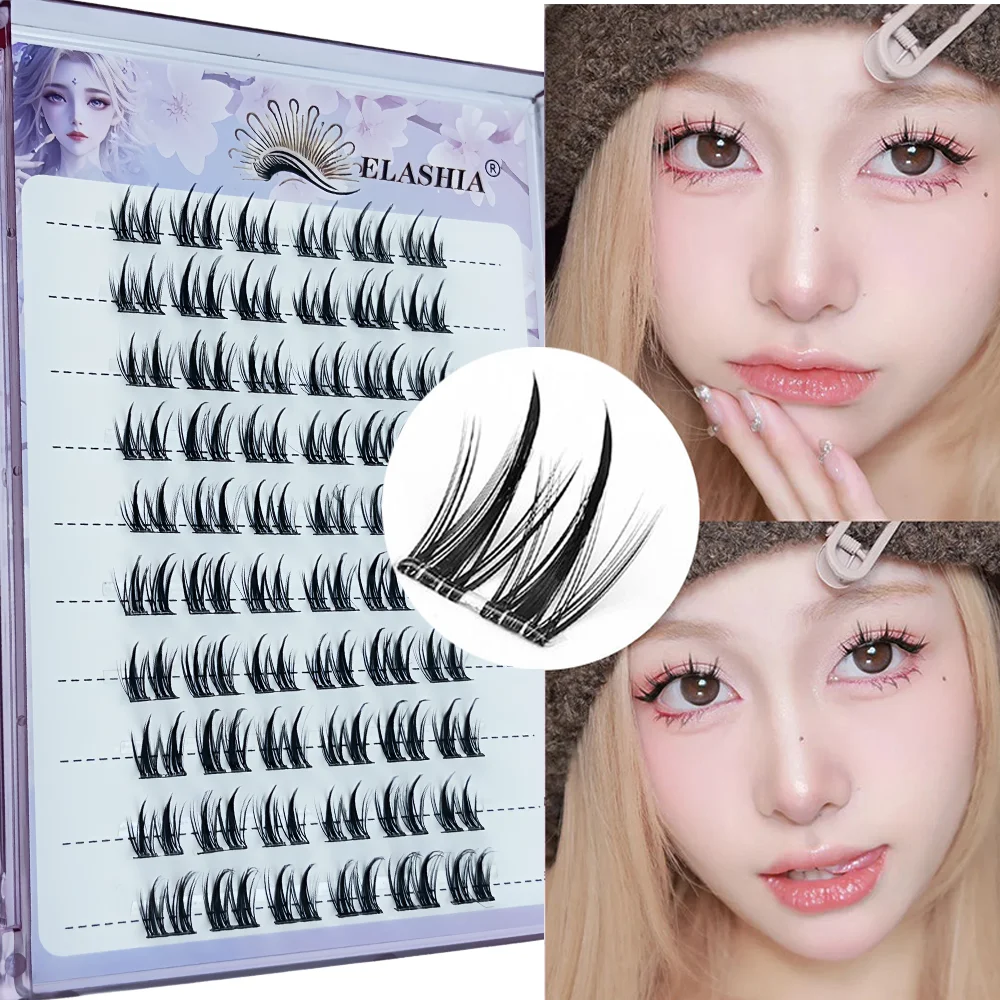 وصلات رموش احترافية ذات مظهر طبيعي للارتداء اليومي - ناعمة ومريحة، سهلة الاستخدام، خالية من القسوة، 10 صفوف من f