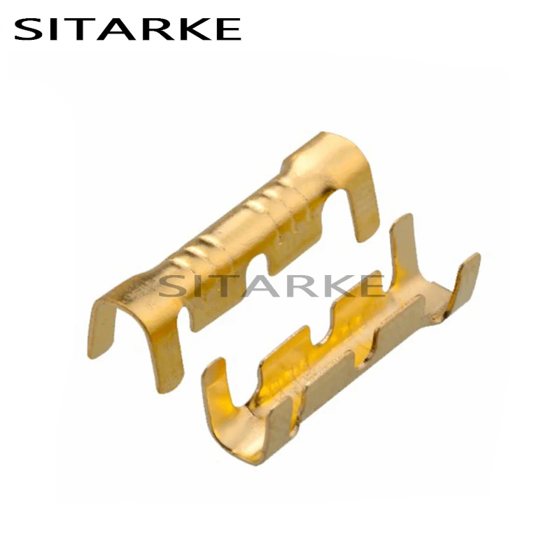 DJ453 Double U-shaped Parallel Terminal Tab Cold Inserts Connectors Cold Terminals Small Teeth Fascia Lug 0.5-1.5mm2