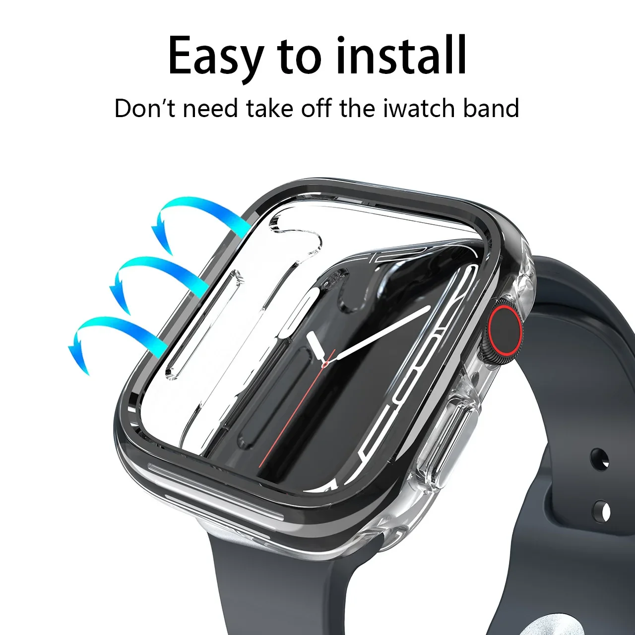 Custodia protettiva per PC per Apple Watch Ultra 1/2 49mm 10 46mm 42mm Shell iWatch 9 8 7 6 5 4 SE 45mm 41mm 44mm 40mm Accessori Cover