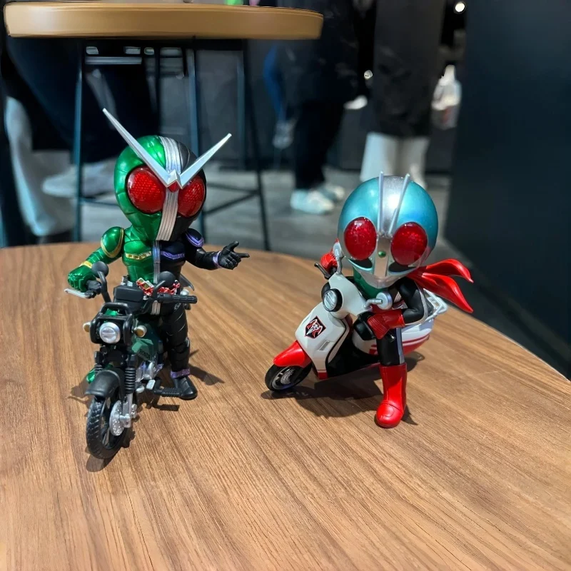 Bandai BN Figure Q Kamen Rider x Blind Box Q‑Version Motorcycle Figure Collectible Model Surprise Box Gift for Tokusatsu Fans