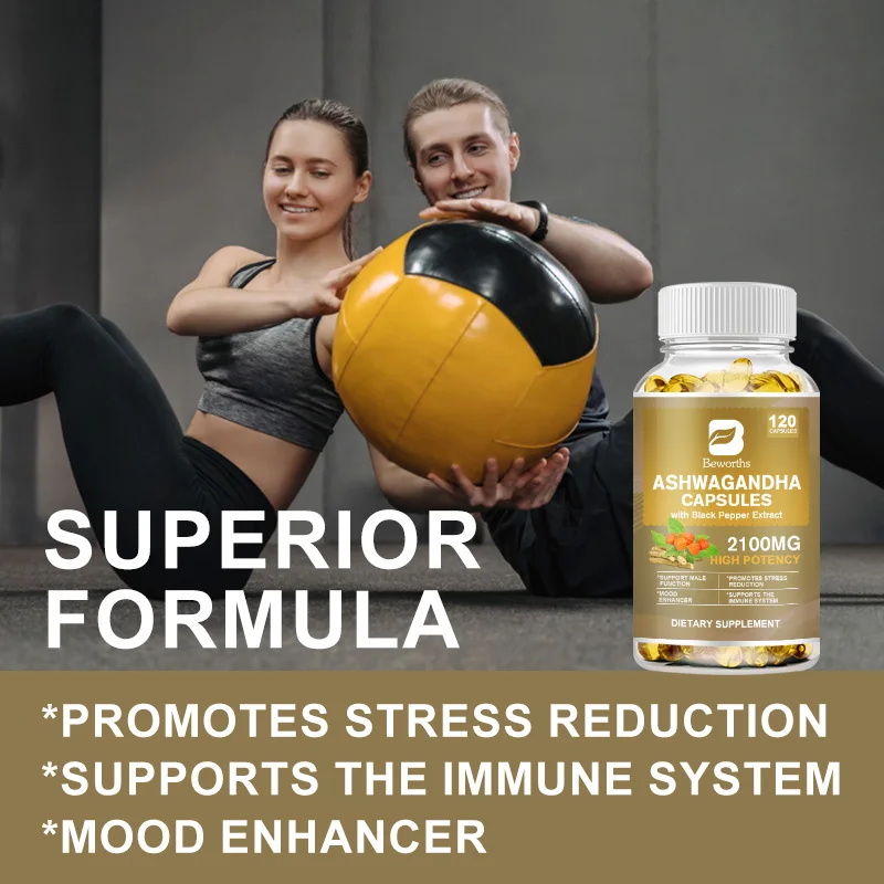 Beworths 1015mg Organic Ashwagandha Root Capsules Sleep Better Sleep Health Good Mood No additives