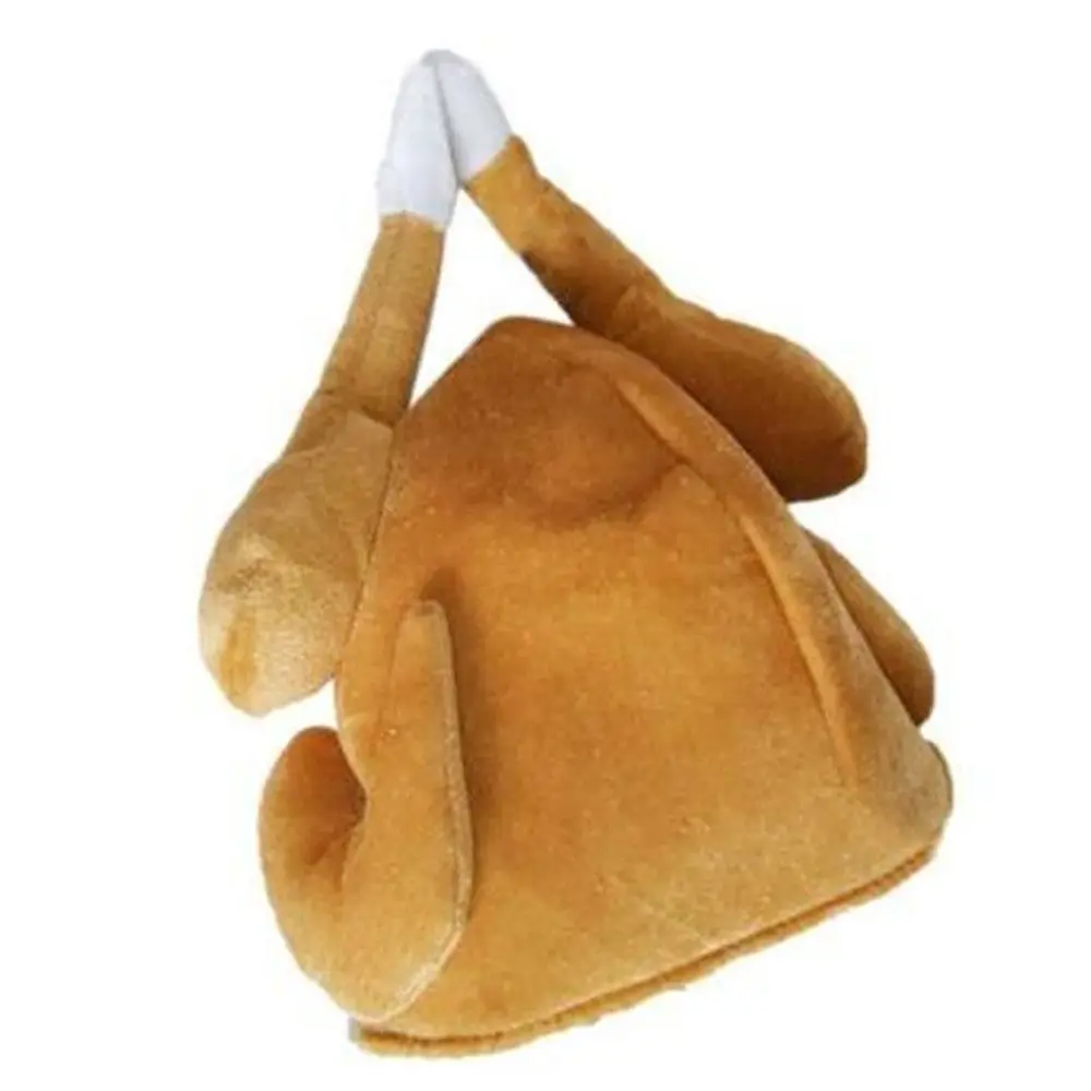 Soft Roasted Funny Thanksgiving Day Turkey Hat Festival Costume Caps