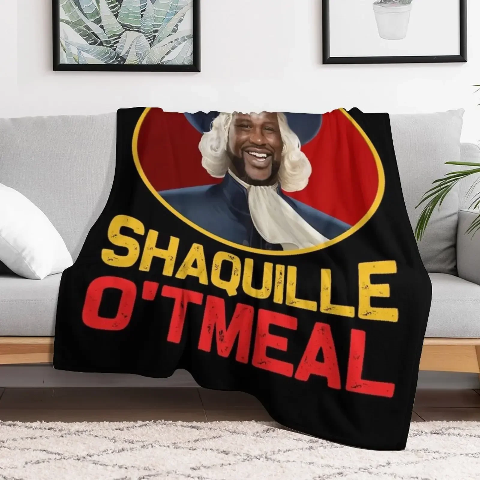 Shaquille Oatmeal T Shirt, Engraçado Shaquille O'tmeal Throw Blanket, Cute Plaid Baby Blankets, Marca de luxo decorativo