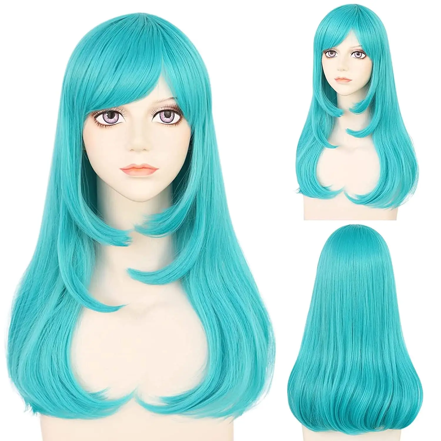 Blue Dragon Ball Bulma Cosplay Wig for Halloween Christmas School Thanksgiving Day