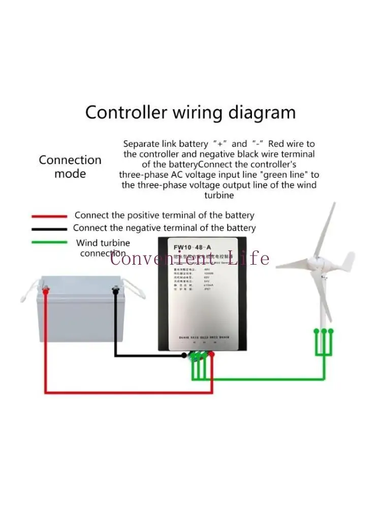 

L1EE Waterproof Wind Turbines Controller 1000W 48V Efficient for Home Wind Energy