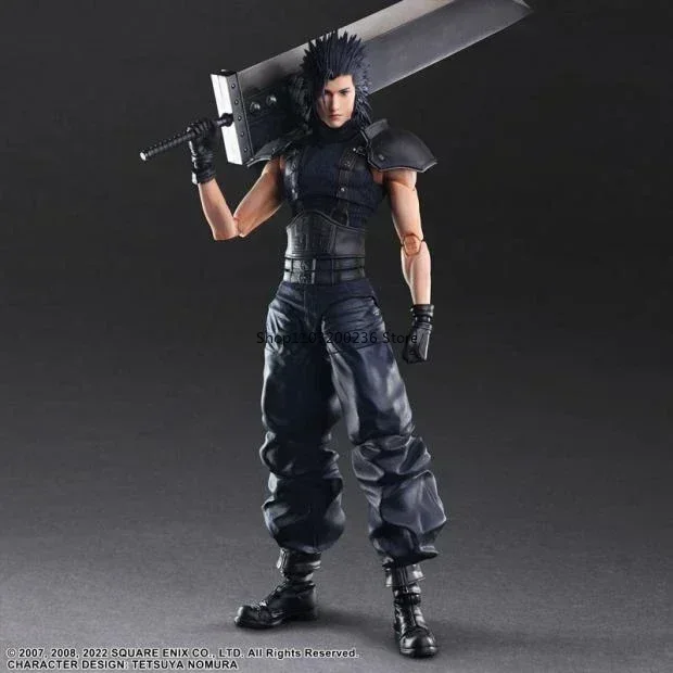 Original SQUARE ENIX PLAY ARTS Crisis Core - Final Fantasy VII Zack Fair PVC Action Figure Active Joints Model Collectibles Gift