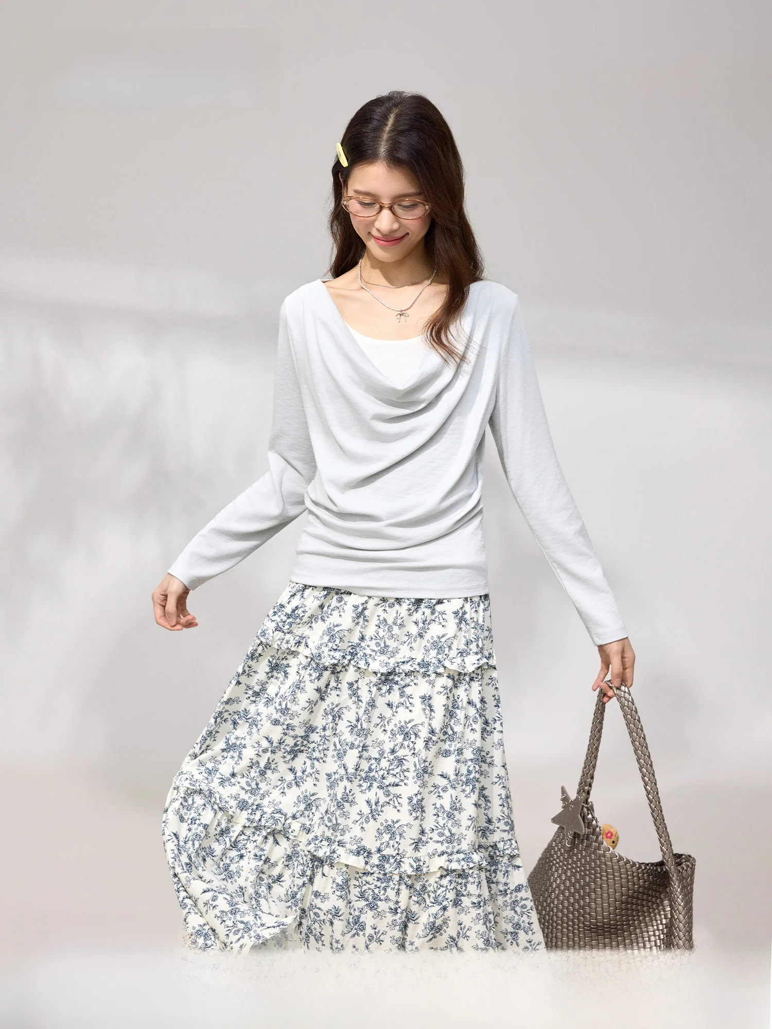 

Свободная вязаная футболка с длинным рукавом для женщин, весенняя модная повседневная хлопковая модель с вырезами на плечах, облегающий топ однотонного цвета