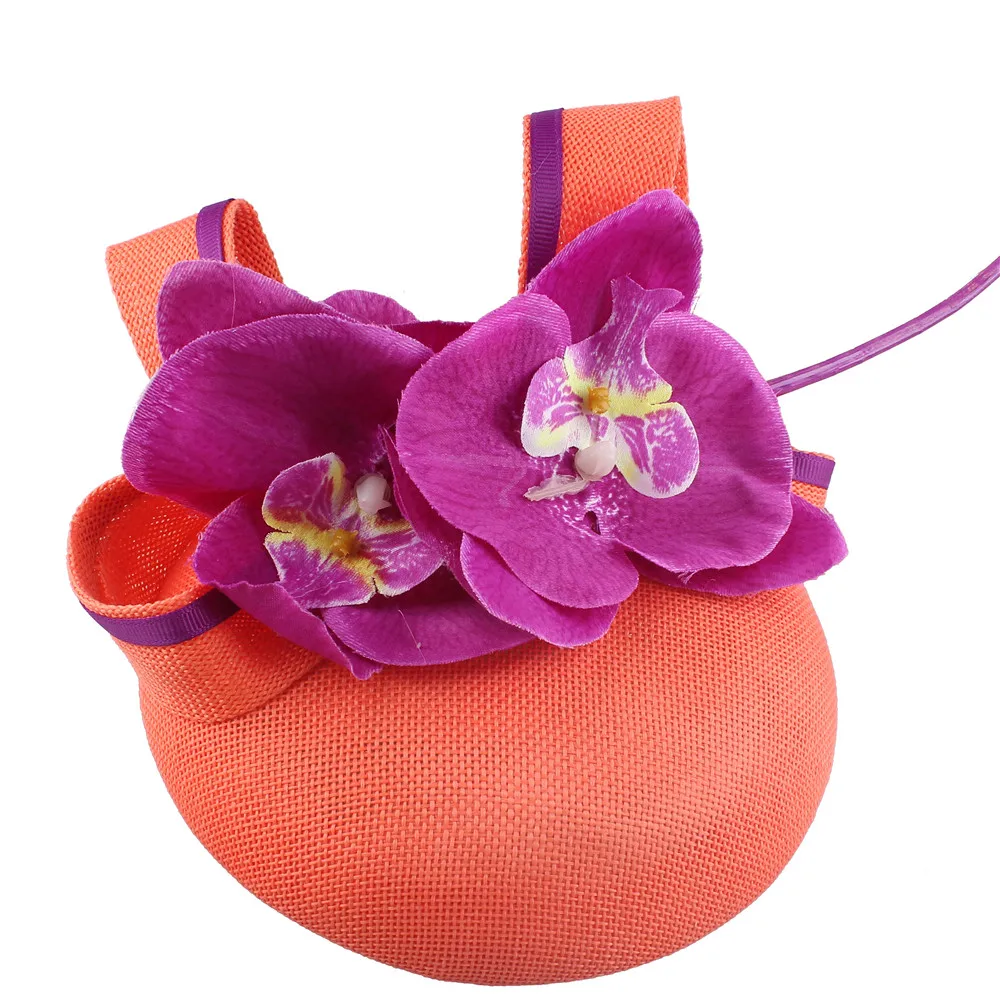 Chapeaux de mariage élégants pour mariée, accessoires de fascinateurs de cheveux, bandeau avec décor de fleur à la mode, couvre-chef de spectacle de Derby de Cocktail