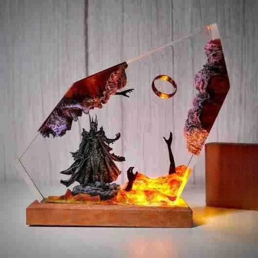 Creative resin night light Lord of the Rings style home bedroom bedside decorative light