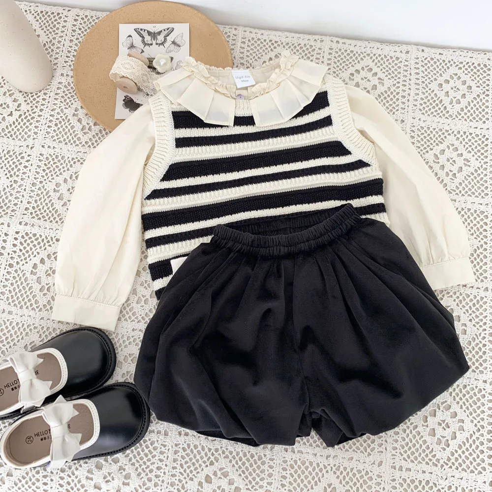 2022 Autumn Winter New Baby Girls\' Shorts Velvet Bloomers Children Girl Casual Short Trousers Infant Bottoms Pants Fashion