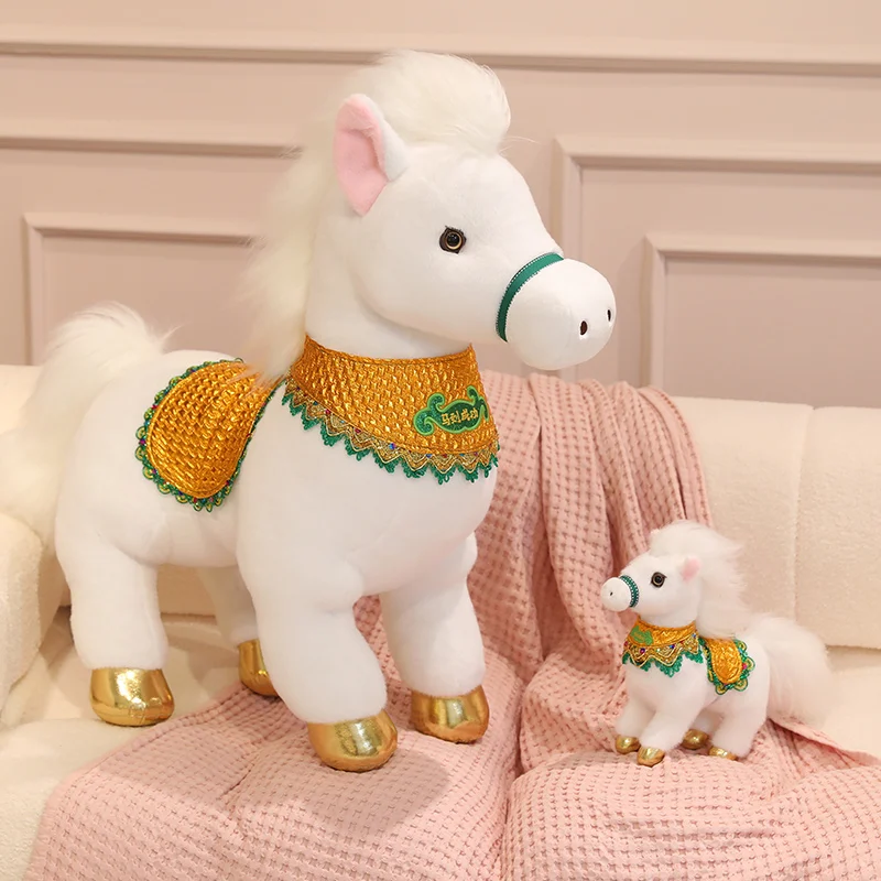 25/35/50 cm knappe paard pluche poppen gevuld zacht mooi paard kussen aantrekkelijk speelgoed voor verjaardag kerstcadeau