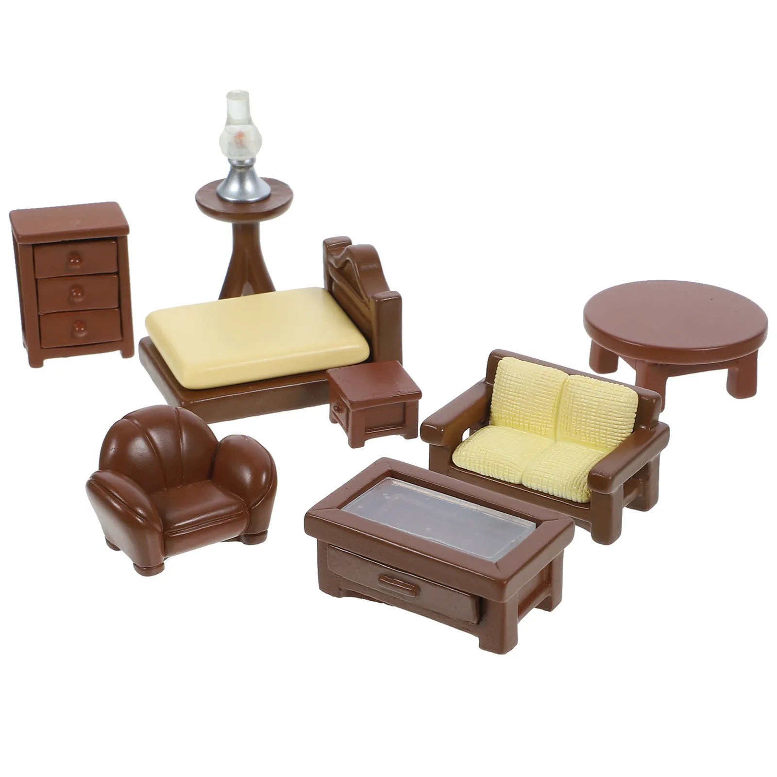 

Набор миниатюрной мебели 1:12, реалистичный декор для кукольного домика, комплект для гостиной и спальни, роскошная детализированная работа