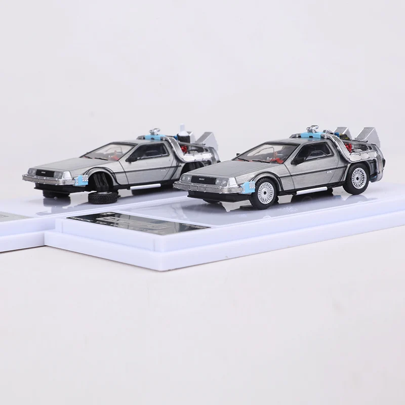 DCM 1:64 DeLorean DMC  Back To The Future Time Machine Mr.Fusion Diecast Toy Vehicle Car Model