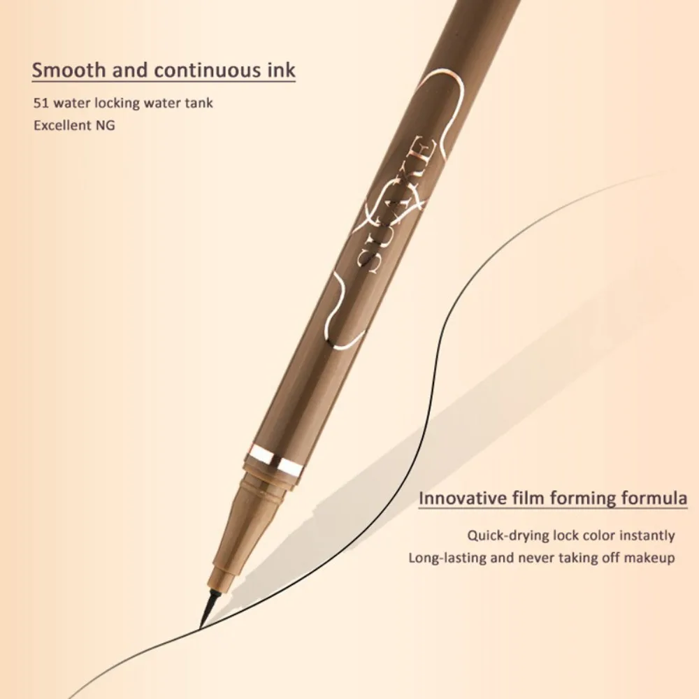 超微細ブラウンブラック液体アイライナーペンシル持続防水速乾性アイライナー横たわっているカイコペンナチュラルアイメイク