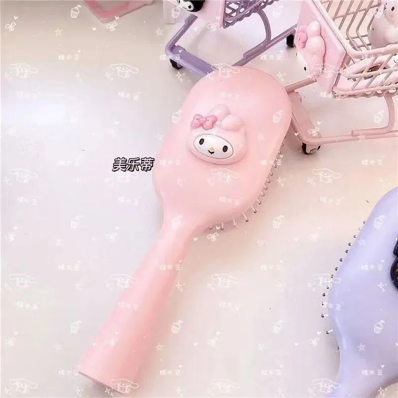 Kawaii Cartoon Kuromi Comb Sanrios Cinnamoroll Anime Figure Cartoon Cute Girl Student Dormitory Massage Portable Hair Comb