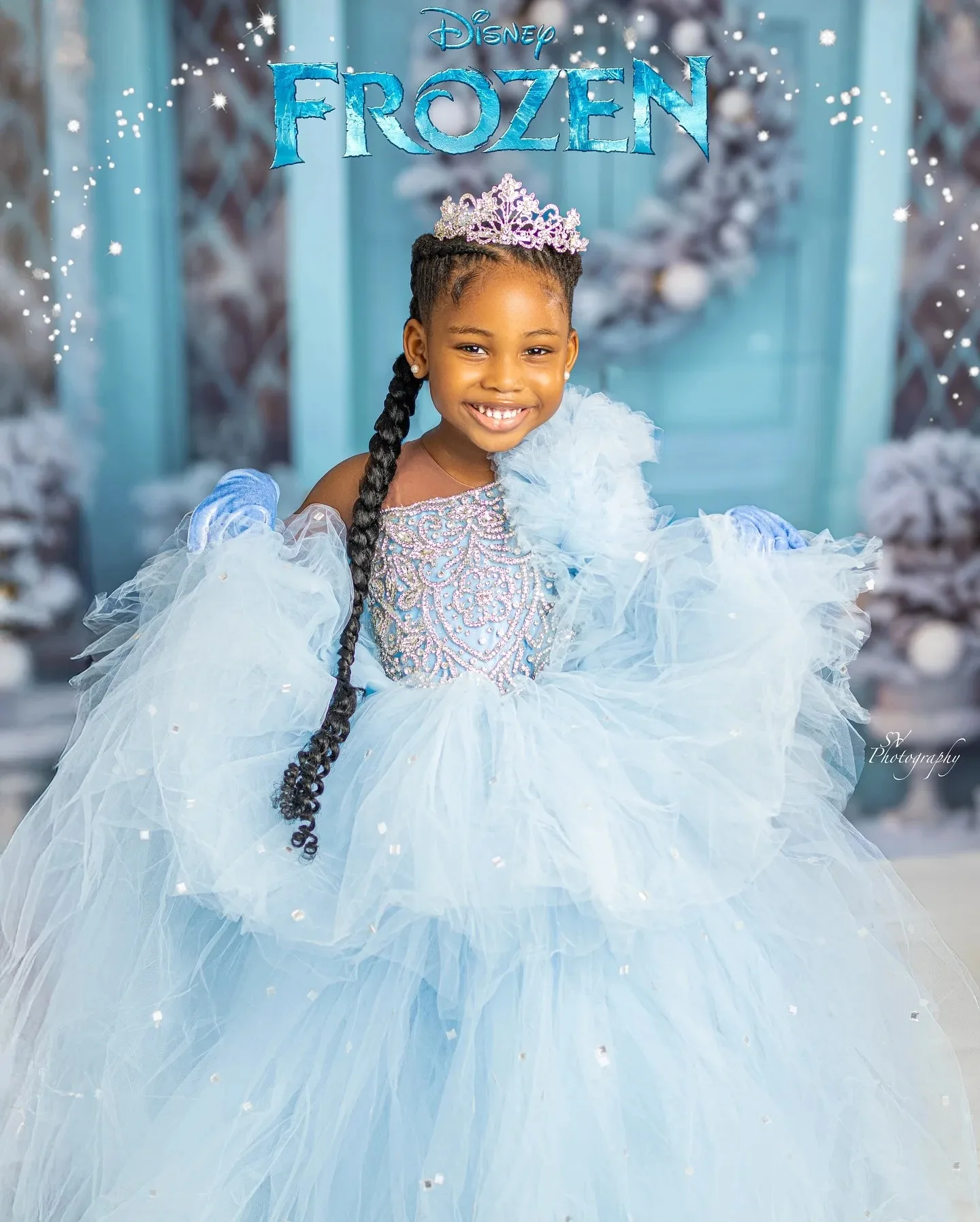 Customized Blue One Shoulder Flower Girl Dresses for Wedding Lace Appliques Princess First Communion Kids Birthday Party Gowns