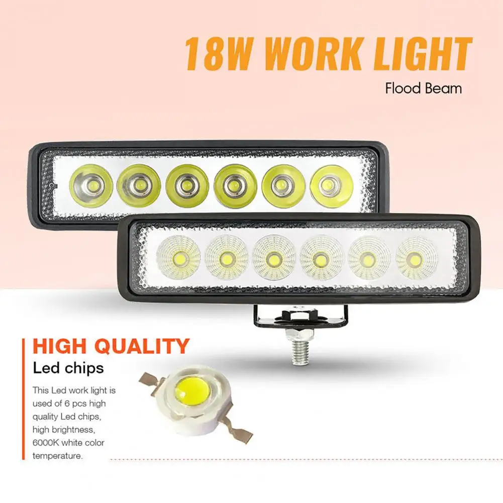 Convenient Exquisite 6 LED Beam Spotlight Bar Impact Resistant LED Light Bar Stable for ATV