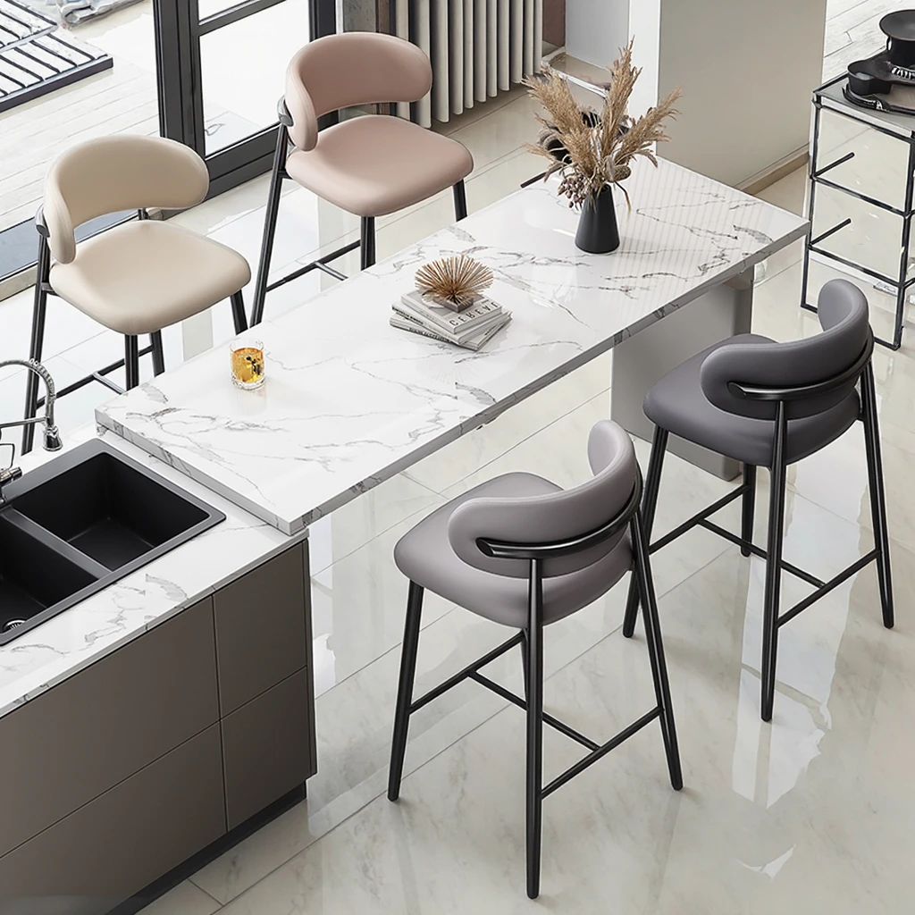 Taburete de Bar moderno para el hogar con arte del hierro de lujo, silla alta Simple para sala de estar, cafetería, isla, Bar