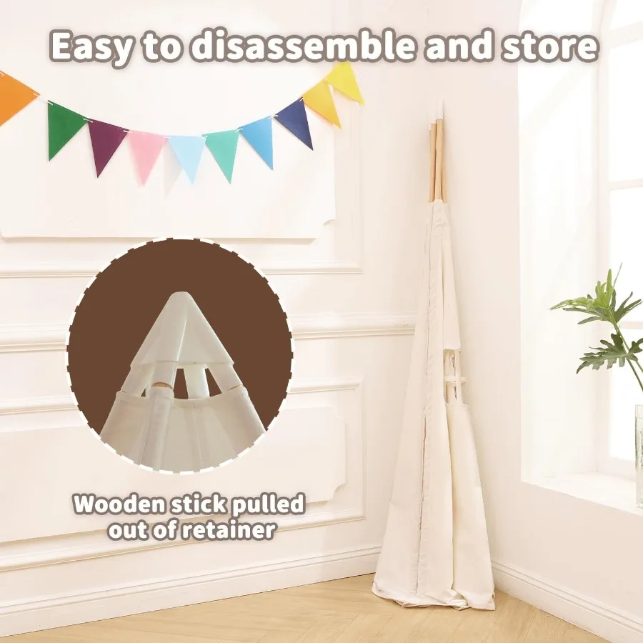 Tenda Teepee per luci stellari Bandiere 53''x47''x55'' Tenda da gioco Tenda da gioco Regali per interni ed esterni Casetta da gioco per bambini Tenda Teepee Bei