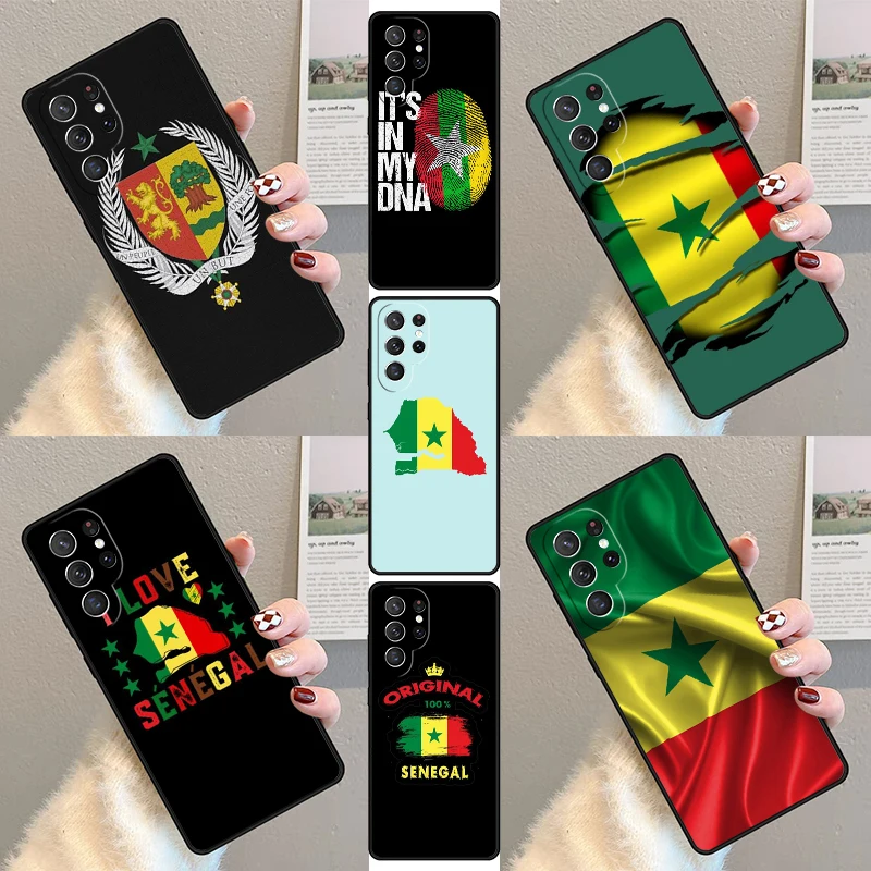 Senegal Flag Phone Case For Samsung Galaxy S23 S21 S20 FE S24 S22 Ultra Note20 S10 S9 S8 Plus Silicone Cover