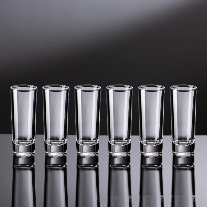 6pcs Crystal Glass Cup Creative Exquisite Long Glass Can Hold Whisky Home Kitchen Hotel Bar Friends Colleagues Party Available