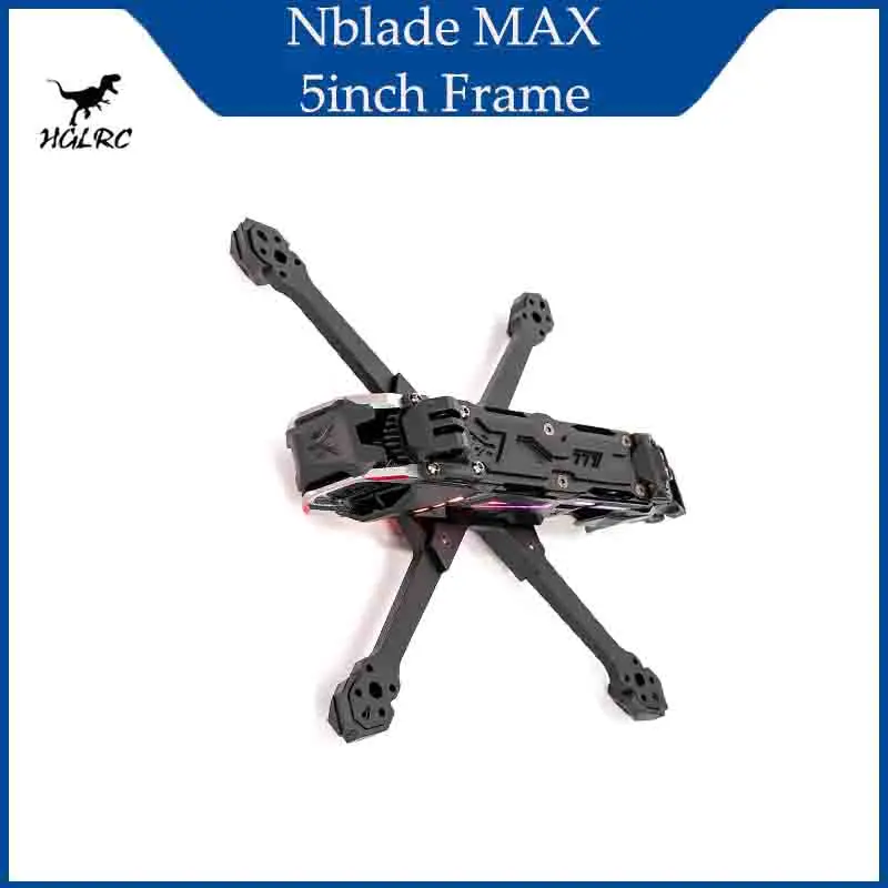 

HGLRC Nblade MAX 5-дюймовая Cinematic FPV рамка Ture X/DC Freestyle для радиоуправляемых квадрокоптеров Freestyle и Cinematic Racing