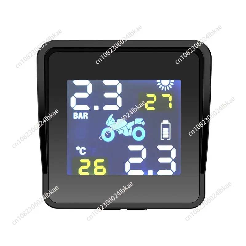 

External two-wheeled motorcycle wireless tire pressure monitoring system TPMS high-precision Bluetooth with screen display