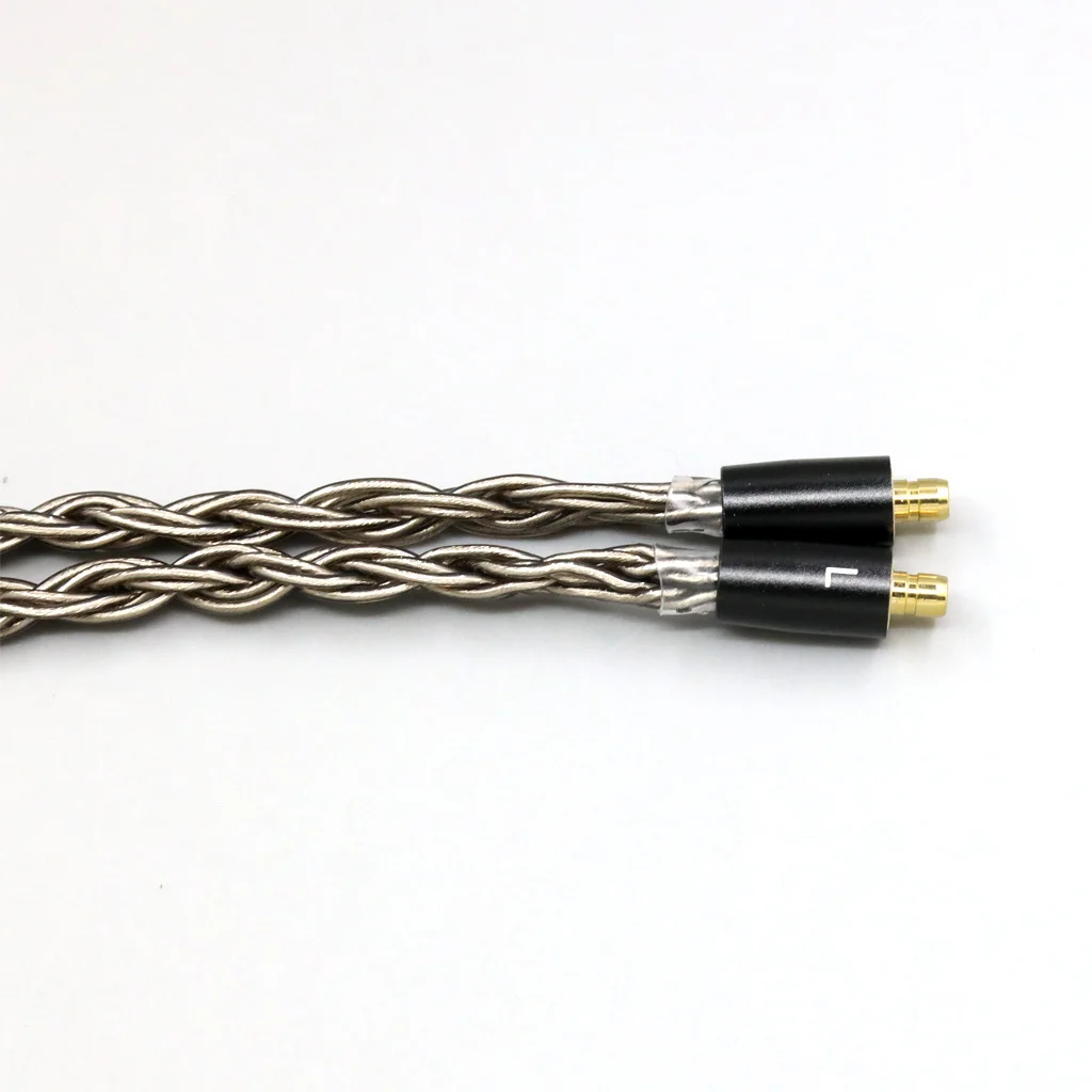 Cable de auriculares gris Chapado en plata de 16 núcleos para 1655CU 1695Ti 1670SS Acoustune HS 1695 Ti LN008855
