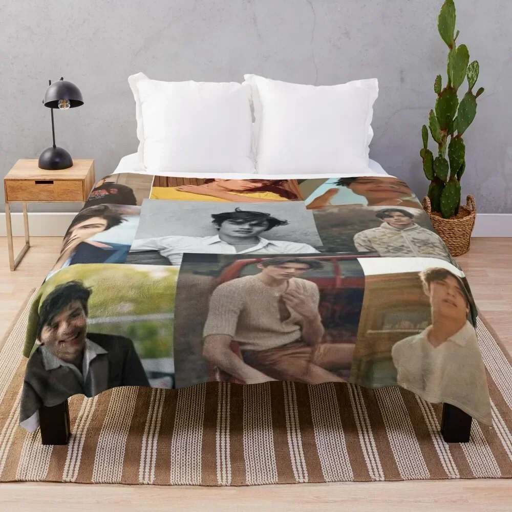 

Louis Partridge Collage Throw Blanket Soft Plush Blanket as Housewarming Gift