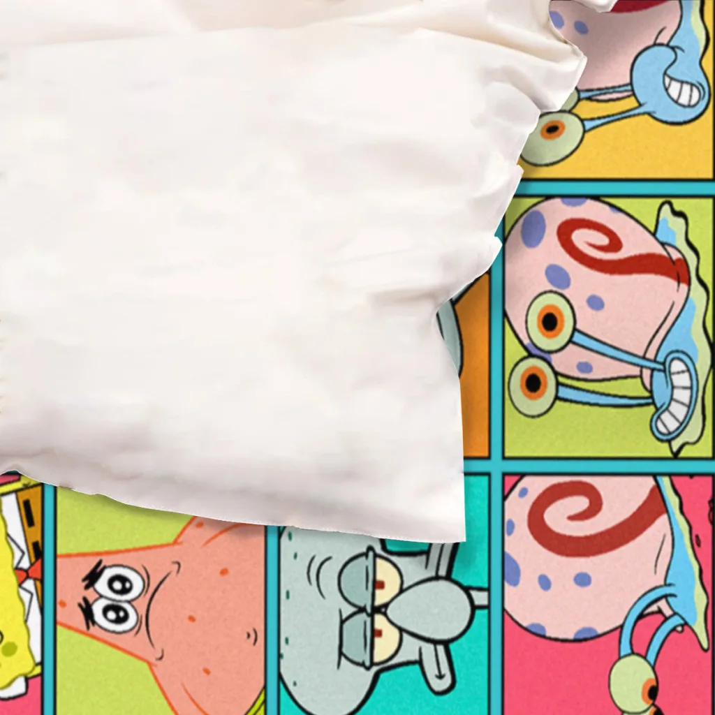 SpongeBob SquarePants Bed Sheets Set  Comforter Quilt Cover Duvets Single Bedding