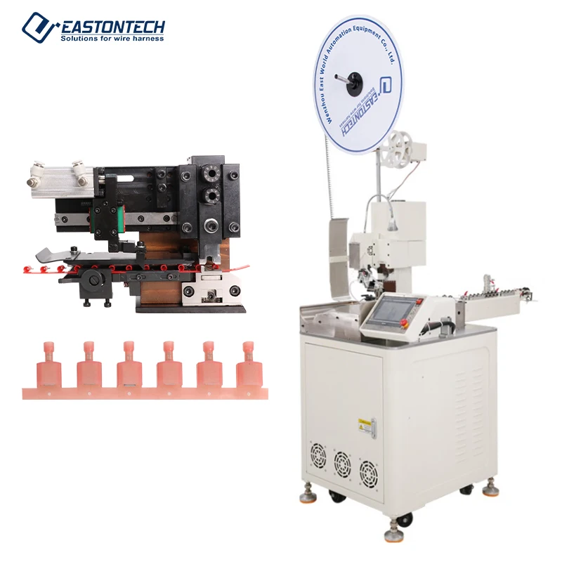 EASTONTECH EW-21D Fully Automatic Wire Crimping And Insert Insulated Sleeve Machine Wire Cutting Stripping Tin Dipping Crimping