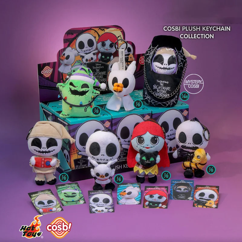 

【преспродажа】Новые HotToys «Кошмар перед Рождеством» COSBI, плюшевая глухая коробка, периферия, модная игрушка, кукла, подарок на Хэллоуин