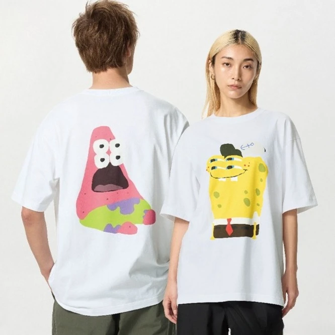 

Летняя мужская одежда Y2k, большая футболка с короткими рукавами в американском стиле с героями мультфильмов, мужская винтажная футболка с рисунком, повседневные топы, уличная одежда унисекс