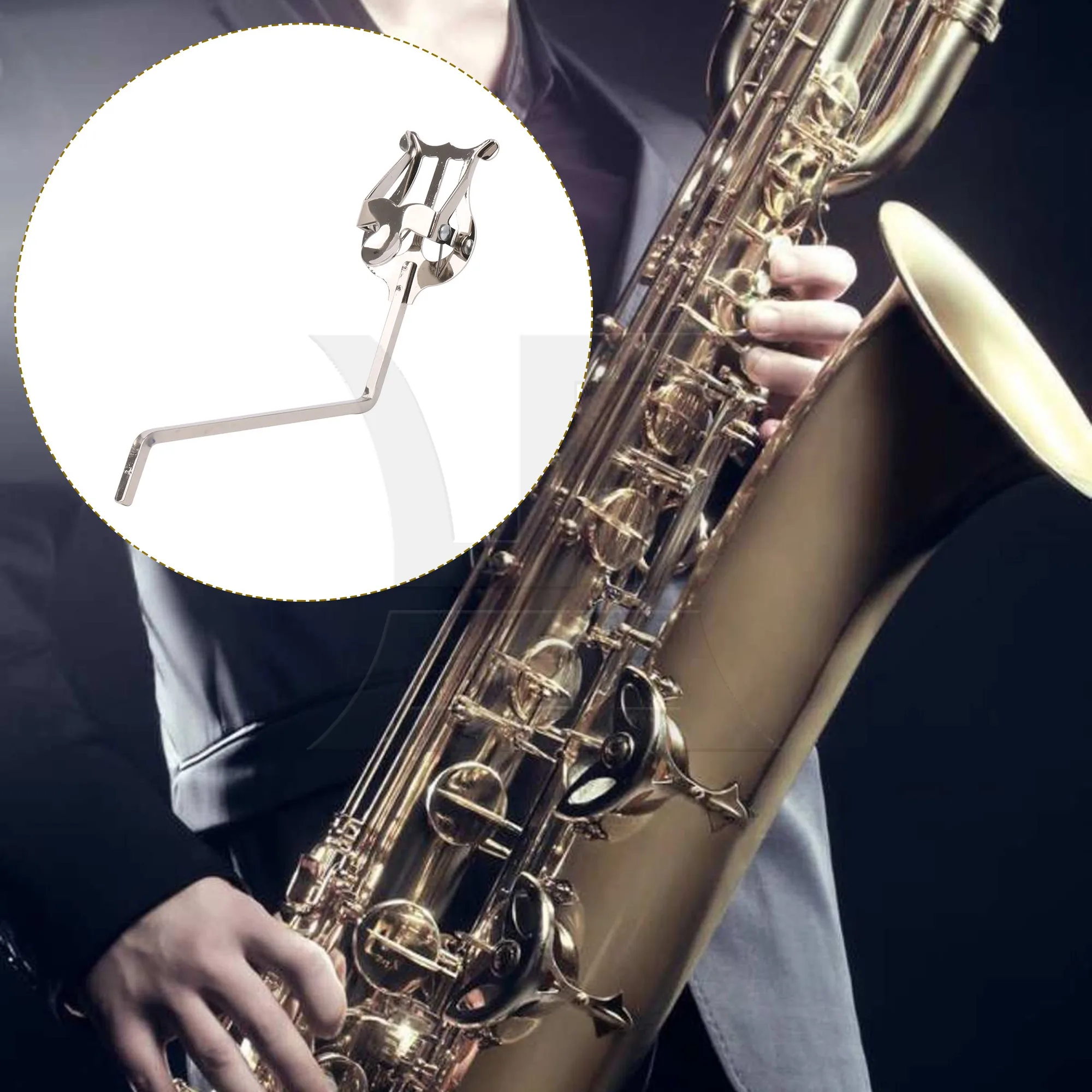 

Yibuy Saxophone Sheet Music Clip 4x4mm Square Socket for Tenor Saxophone