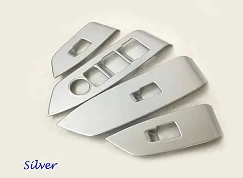 

4PCS Carbon Fiber/ABS Door Switch Trim for Mazda CX-5 2017-2018 - Silver