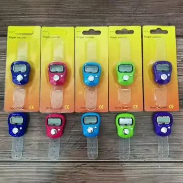 علامة غرزة صغيرة وعداد إصبع الصف LCD عداد رقمي إلكتروني للخياطة والحياكة أداة نسج عدد المفتاح #1