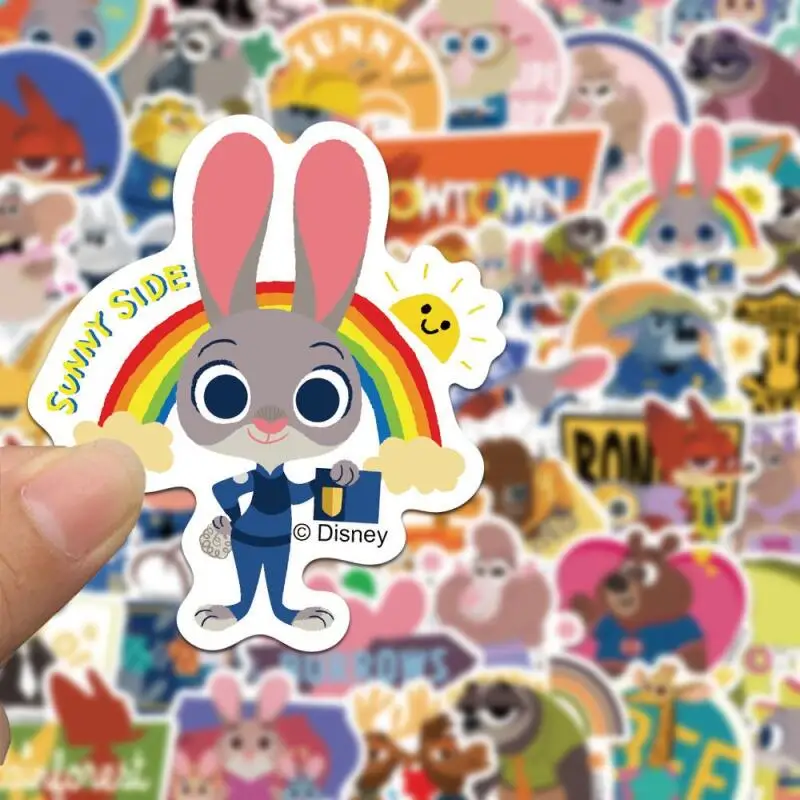 

Наборы наклеек Disney Zootopia Джуди и Ник, 100 листов, милые, для декора мобильных телефонов и кружек, водонепроницаемые, для творчества