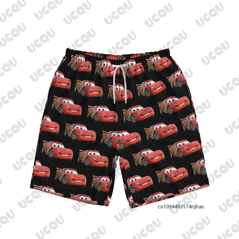 2026 여름 여성 세트 라이트닝 맥퀸 & 샐리 자동차 프린트 티셔츠 + 반바지 세트 캐주얼 커플 슈트 스포츠 2피스 의상