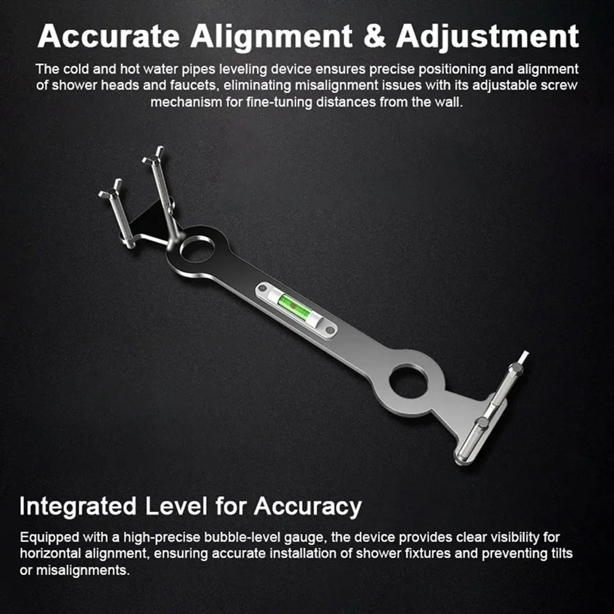 #64U 4-Points Hot & Cold Water Pipes Leveler Fixed Leveler 1PCS,4-point leveler,(Stainless steel)