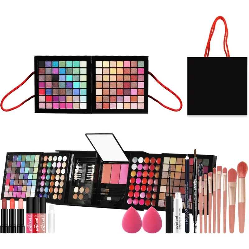 177 Color Makeup Set Including Eyeshadow Palette Blush lip Gloss Concealer All-in-one Women'sMakeup Set With Mirror Holiday Gift